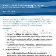 Thumbnail image for advisory notice - Bariatric Patients - Invasive Surgical Procedures