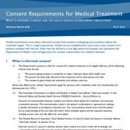 Thumbnail image for advisory notice - Consent Requirements for Medical Treatment