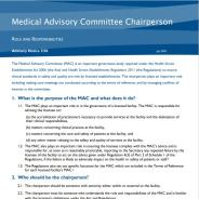 Thumbnail image for advisory notice - medical advisory committee chairperson