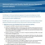 Thumbnail image for advisory notice - National Safety and Quality Health Service Standards