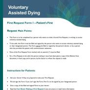 Thumbnail Voluntary Assisted Dying First Request Form 1