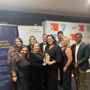 The Digital Health Transformation team receiving the Tas ICT Award