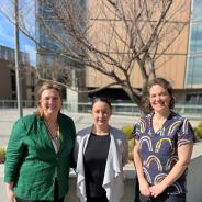 Laura Pyszkowski, Executive Director of Nursing/Director of Services, Home & Community Care, Dr Meg Creely (Care@home Medical Lead) and Dr Hannah Ward from the GP NOW Rapid Response Team.