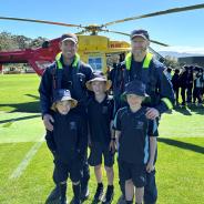 The Westpac Rescue Helicopter landed in Hobart for Waimea Heights Primary School students on Wednesday, 23 October.