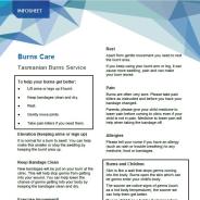 Thumbnail burns care factsheet