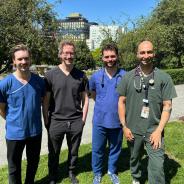 Royal Hobart Hospital award winners from the Junior Medical Officer of the Year and Consultant of the Year awards, from left to right, Dr Dominic Van Winden, Dr David Bertoni, Dr Joshua Blum, Dr Soheil Samadi.