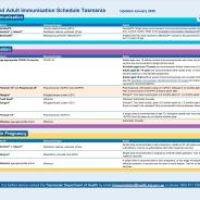 thumbnail of adolescent and adult immunisation schedule Tasmania updated January 2025